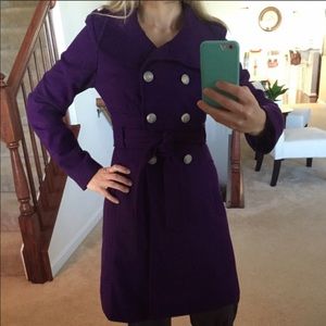 Gorgeous purple Guess Wool trench coat